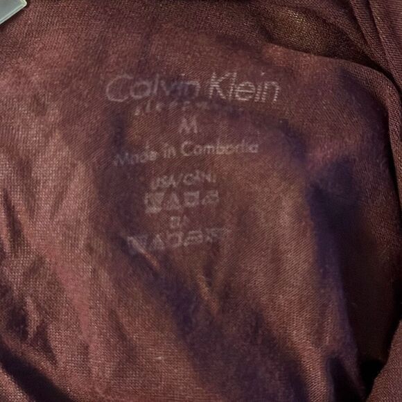 Calvin Klein medium pullover‎ sleepwear maroon sweatshirt - 2892 - Picture 3 of 4